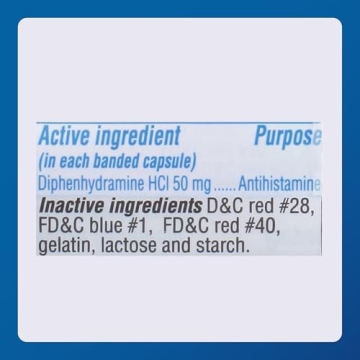 Major Banophen - Complete Allergy Medication - Diphenhydramine HCI 50 mg - Antihistamine - 100 Capsules