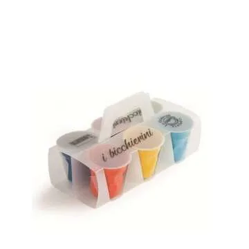 Bialetti Bicchierini Espresso Cups, Bright Colors, Set of 6