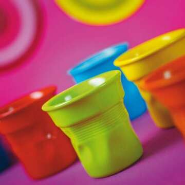 Bialetti Bicchierini Espresso Cups, Bright Colors, Set of 6