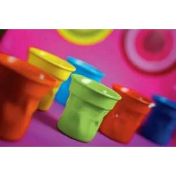 Bialetti Bicchierini Espresso Cups, Bright Colors, Set of 6