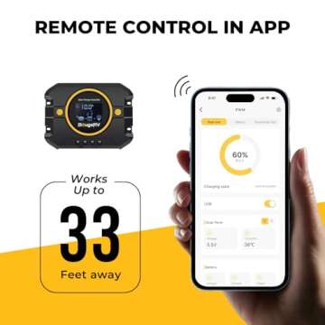 BougeRV Li 10A PWM Solar Charge Controller 12V 24V, Solar Panel Regulator w/Backlit Display, USB Por...