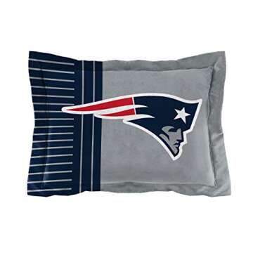 Northwest NFL New England Patriots Comforter and Sham Set, King, Safety