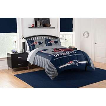 Northwest NFL New England Patriots Comforter and Sham Set, King, Safety