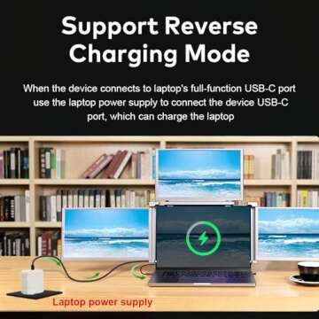 MNN 14 Inch Portable Quad Monitor for Laptops