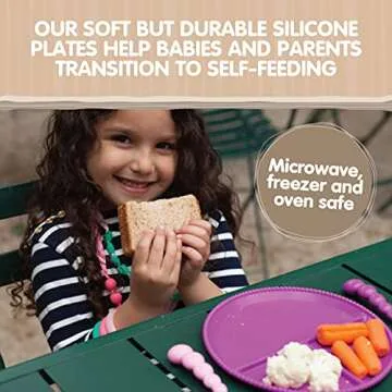 Chewbeads Silicone Divided Toddler Plates Set