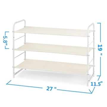 Simple Trending 3-Tier Stackable Shoe Rack for Easy Organization