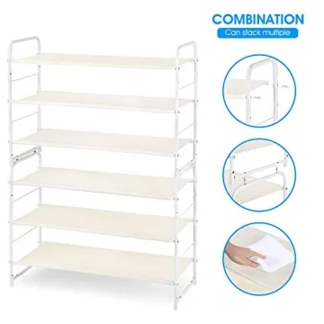 Simple Trending 3-Tier Stackable Shoe Rack for Easy Organization