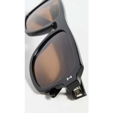 Illesteva Trancoso Black Sunglasses, Black w/Brown Lenses, One Size