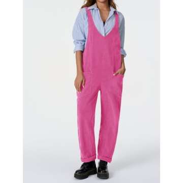 Cicy Bell Womens Fleece Overalls Jumpsuits Loose Fit V Neck Sleeveless Jumpsuit Sherpa Fuzzy Fall Outfits