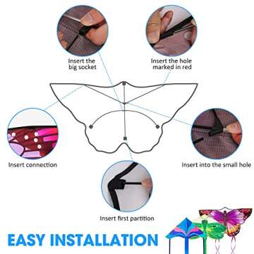 3 Pack Large Kites for Easy Flying Fun Outdoors