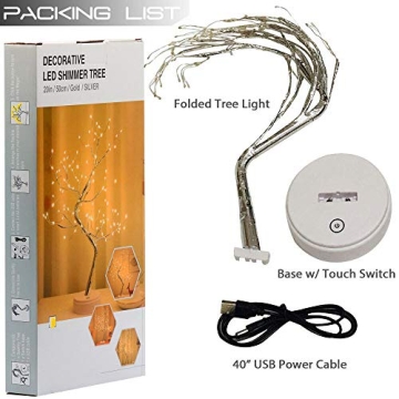 OTAVILEM LED Tabletop Bonsai Tree Light, Aesthetic Tree Lamps for Living Room, Cute Night Light, Battery/USB Operated, DIY Artificial Tree Lamp for Bedroom, Desktop,Christmas, Room Decor