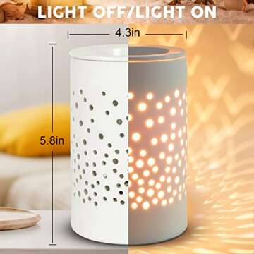 Bobolyn Ceramic Electric Wax Melt Warmer Candle Waxing Warmer Burner Melt Wax Cube Melter Fragrance Warmer- Ideal Gift for Wedding, Spa and Aromatherapy