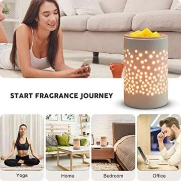 Bobolyn Ceramic Electric Wax Melt Warmer Candle Waxing Warmer Burner Melt Wax Cube Melter Fragrance Warmer- Ideal Gift for Wedding, Spa and Aromatherapy