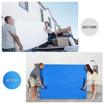 ELCAMO Queen 2 Pack Mattress Storage Bag Mattress Covers for Moving and Storage Mattress Bag for Moving with Handles Reusable Heavy Duty Mattress Moving Bag with Zipper (Queen Size 2 Pack)