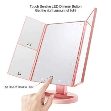 FASCINATE LED Makeup Mirror with 21 Lights & 10X Magnification