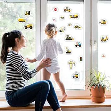 Tevxj Construction Gel Clings for Kids - Reusable Fun