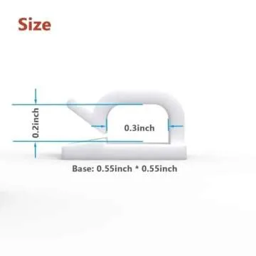 Yocice Cable Clips 40pcs with Strong Adhesive Tapes,Wire Holder Organizer Cord Management for Car, Office and Home (White- CC04(40PCS)-Upgraded)