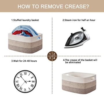 OIAHOMY Large Cotton Rope Storage Basket for Organizing