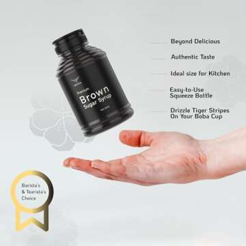 Brown Sugar Boba Tea Kit with Pearls for 40 Drinks