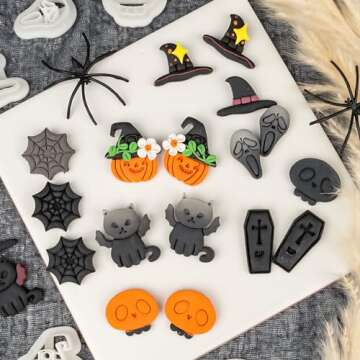 Halloween Clay Cutters for DIY Polymer Jewelry 7 Shapes