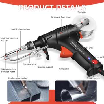 Ayyecoeeye Welder Five-Piece Set, Versatile Internally Heated Industrial Laser Welding Tools, 3 In 1 Handheld Rust Removal/Cutting/Welding with Spare Tin Wire