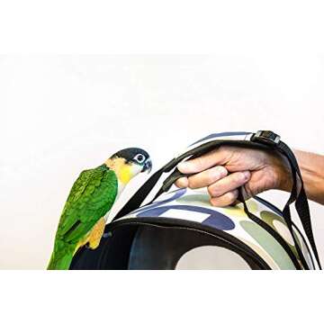 Prevue Pet Products Soft Sided Bird Travel Carrier with Perch Small, Multicolor