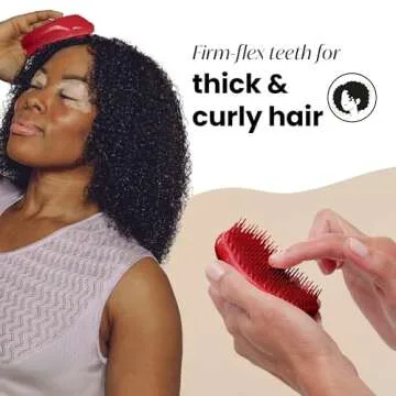 Tangle Teezer Original Detangler Brush, Dry & Wet Hair Brush for Thick & Curly Hair Types, Salsa Red