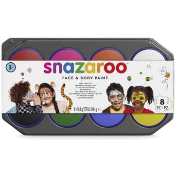 Snazaroo Face Paint Palette Kit for Vibrant Creative Fun