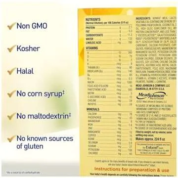 Enfamil NeuroPro Baby Formula, Infant Formula Nutrition, Triple Prebiotic Immune Blend, 2'FL HMO, & Expert-Recommended Omega-3 DHA, Perfect Choice for Baby Milk, Non-GMO, Refill Box, 31.4 Ounces (Pack of 4)