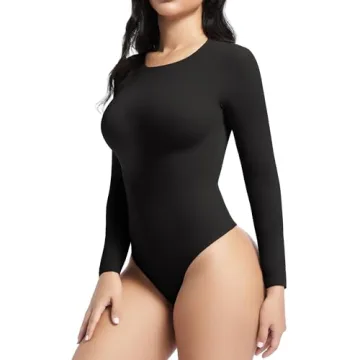 YIANNA Long Sleeve Bodysuit - Stylish & Comfortable Essentials