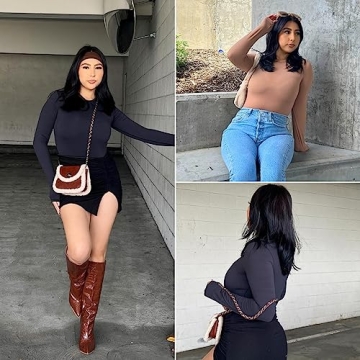 YIANNA Long Sleeve Bodysuit - Stylish & Comfortable Essentials