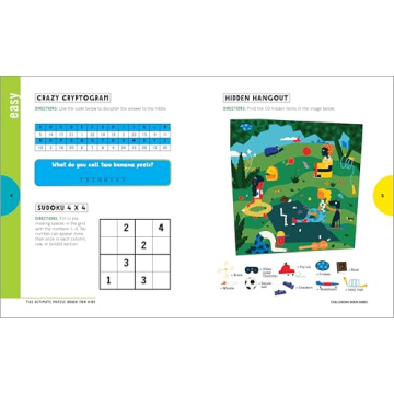 The Ultimate Puzzle Book for Kids: Fun Brain Teasers