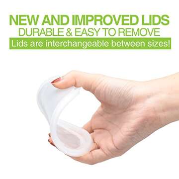 Glotoch 48 Pack (Mixed) 8 oz. and 16 oz. Plastic Containers with Lids, Leak Proof Deli Containers, Meal Prep Soup Containers, BPA Free, Reusable, Freezer Dishwasher Microwave Safe, Mixed sizes