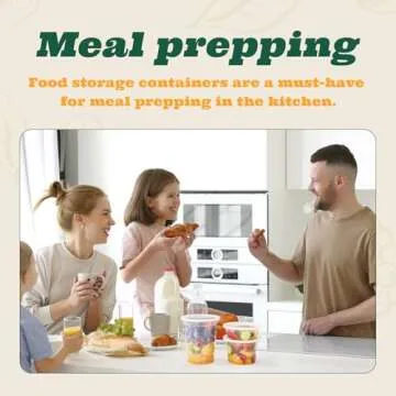 Glotoch 48 Pack (Mixed) 8 oz. and 16 oz. Plastic Containers with Lids, Leak Proof Deli Containers, Meal Prep Soup Containers, BPA Free, Reusable, Freezer Dishwasher Microwave Safe, Mixed sizes