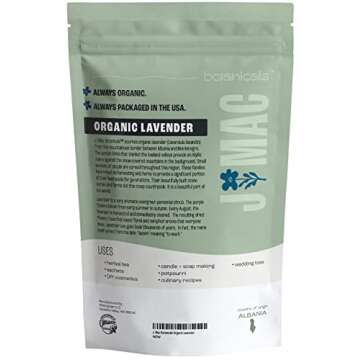 J MAC BOTANICALS, Organic Lavender Buds (32 oz, 2 Pound Bag) Bulk, Dried Flowers, Flower