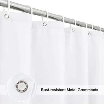 EurCross Extra Long Shower Curtain Liner 72x86 Stylish & Durable