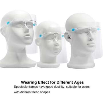 salipt Anti-fog Face Shields - 6 Frames & 12 Shields Set