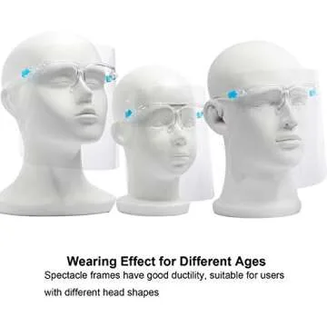 salipt Anti-fog Face Shields - 6 Frames & 12 Shields Set