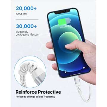 iPhone Charger [Apple MFi Certified] 2Pack 10FT Long Lightning Cable Fast Charging Nylon Braided USB Cable iPhone Charger Cord Compatible with iPhone 14 13 12 11 Pro Max XR XS X 8 7 6 Plus SE, iPad