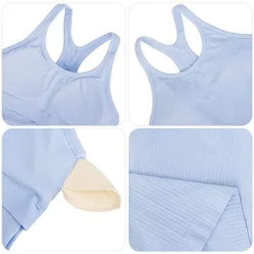 Yoga Racerback Tank Top with Built-in Bra for Women