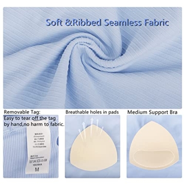 Yoga Racerback Tank Top with Built-in Bra for Women