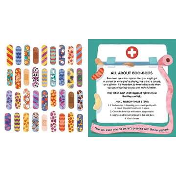 Interactive Boo-Boo Book with 36 Fun Bonding Stickers