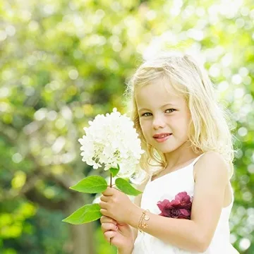 IEFLIFE Gold Plated Charm Bracelet for Flower Girls