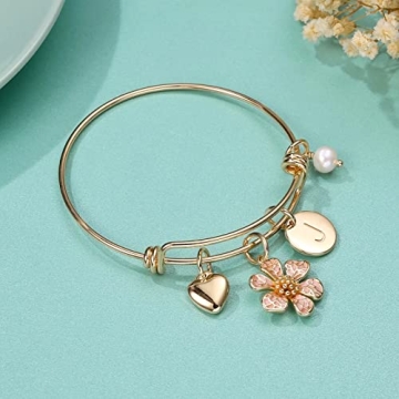 IEFLIFE Gold Plated Charm Bracelet for Flower Girls