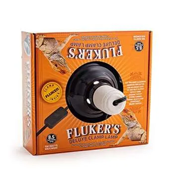Fluker's Repta-Clamp Lamp, Heavy Duty Clamp Light For Reptile Tanks and Terrariums, UL/CUL Approved, Great for Reptile Basking, 150-Watt Maximum with On/Off Switch, 8.5"
