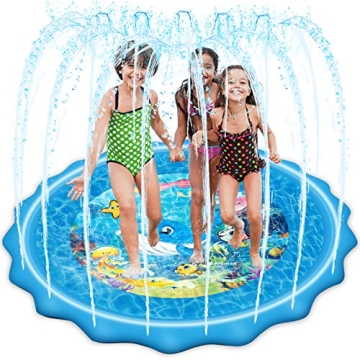 Mademax 79" Splash Pad - Best Summer Water Toy for Kids