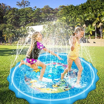 Mademax 79" Splash Pad - Best Summer Water Toy for Kids