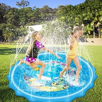 Mademax 79" Splash Pad - Best Summer Water Toy for Kids