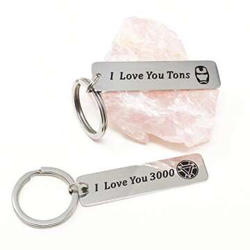 Fifwumang 2PCS Couples Keychain Gifts I Love You 3000 for Husband Wife Boyfriend Girlfriend Birthday Anniversary Key chain Gift