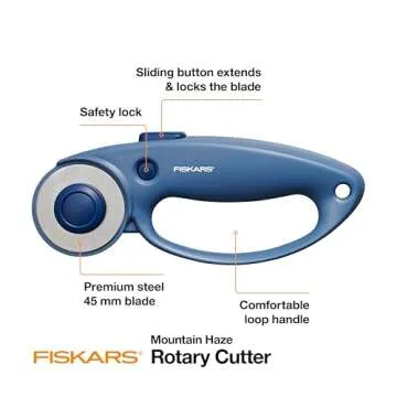 Fiskars 45mm Loop Rotary Cutter for Fabric Cutting